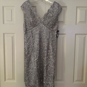 Stunning silver sequin dress